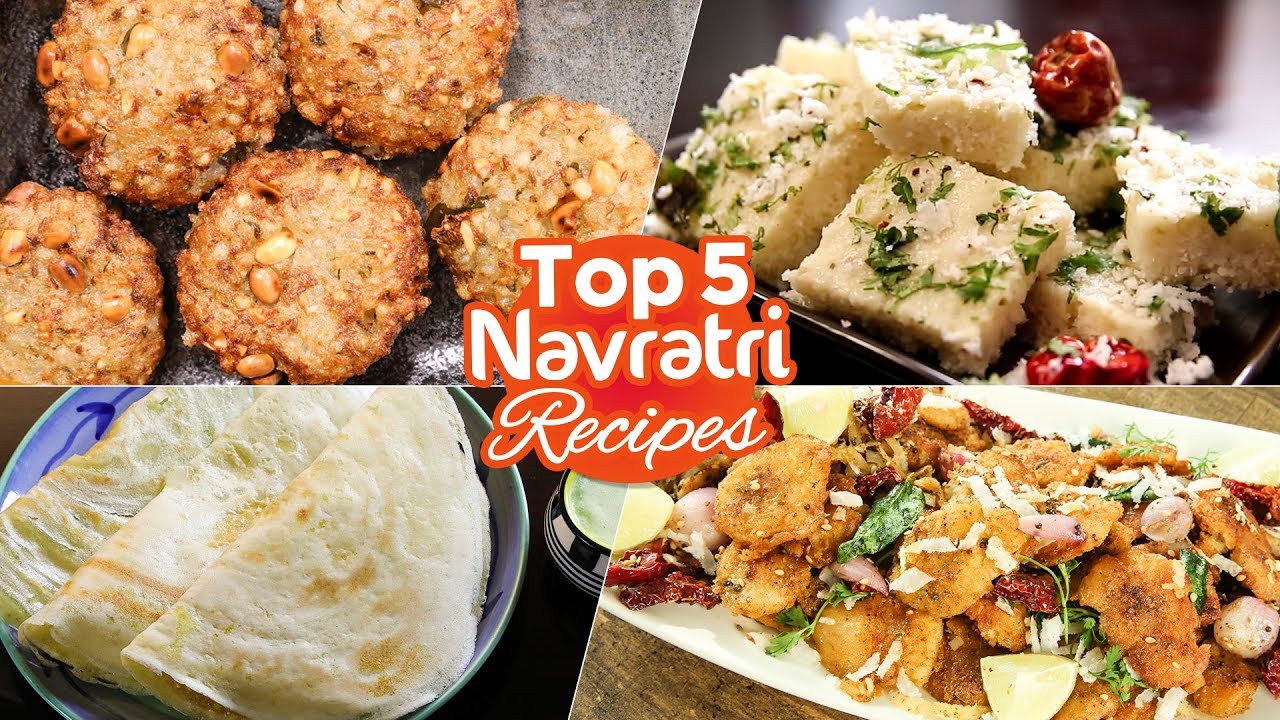 Top 5 Navratri Recipes 2019 | Upvas Dosa | Sabudana Vada| Upvas Dhokla| Arbi Stir Fry| Navratri 2019 