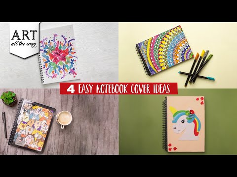 4 East Notebook Cover Ideas | Easy Doodling Ideas | Back to school Crafts 