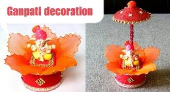 Louts Singhasan for Ganpati| Ganpati decoration idea|Makhar| Umbrella for Ganpati| Ganpati Mandap