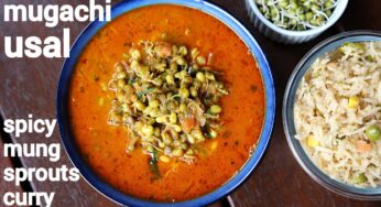 mugachi usal recipe | मुगाची उसळ | sprouted moong dal curry | spicy moong sprout sabzi