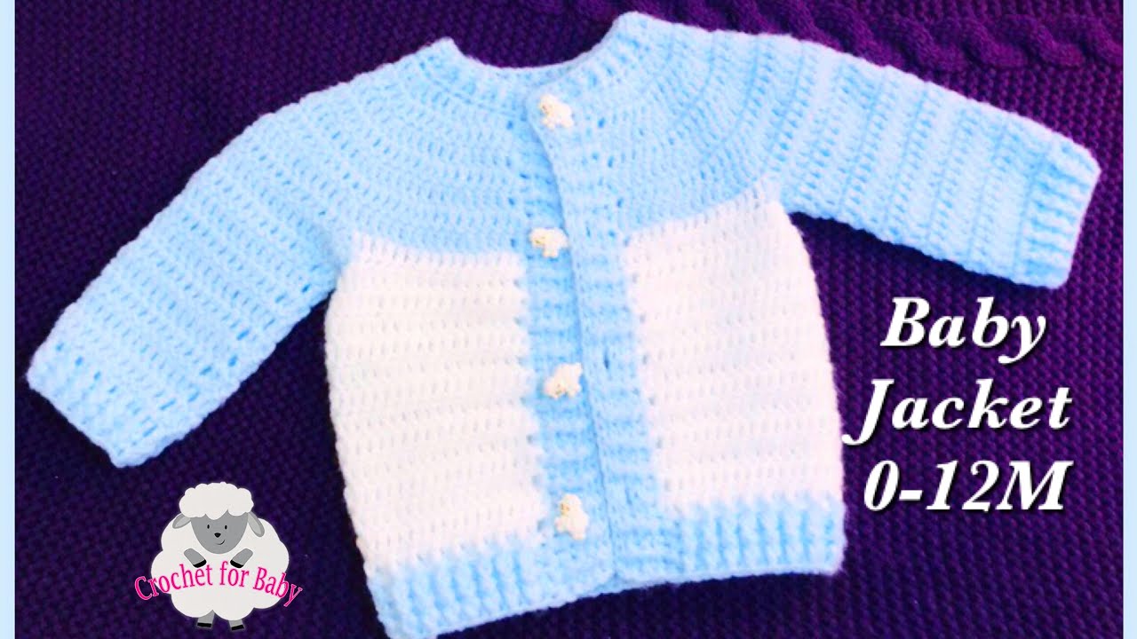LEFT Handed Easy crochet baby cardigan 