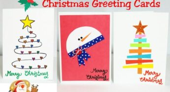 Christmas Greeting Cards/ 3 Christmas Card For Kids/Handmade Christmas Card Making/Craft for kids