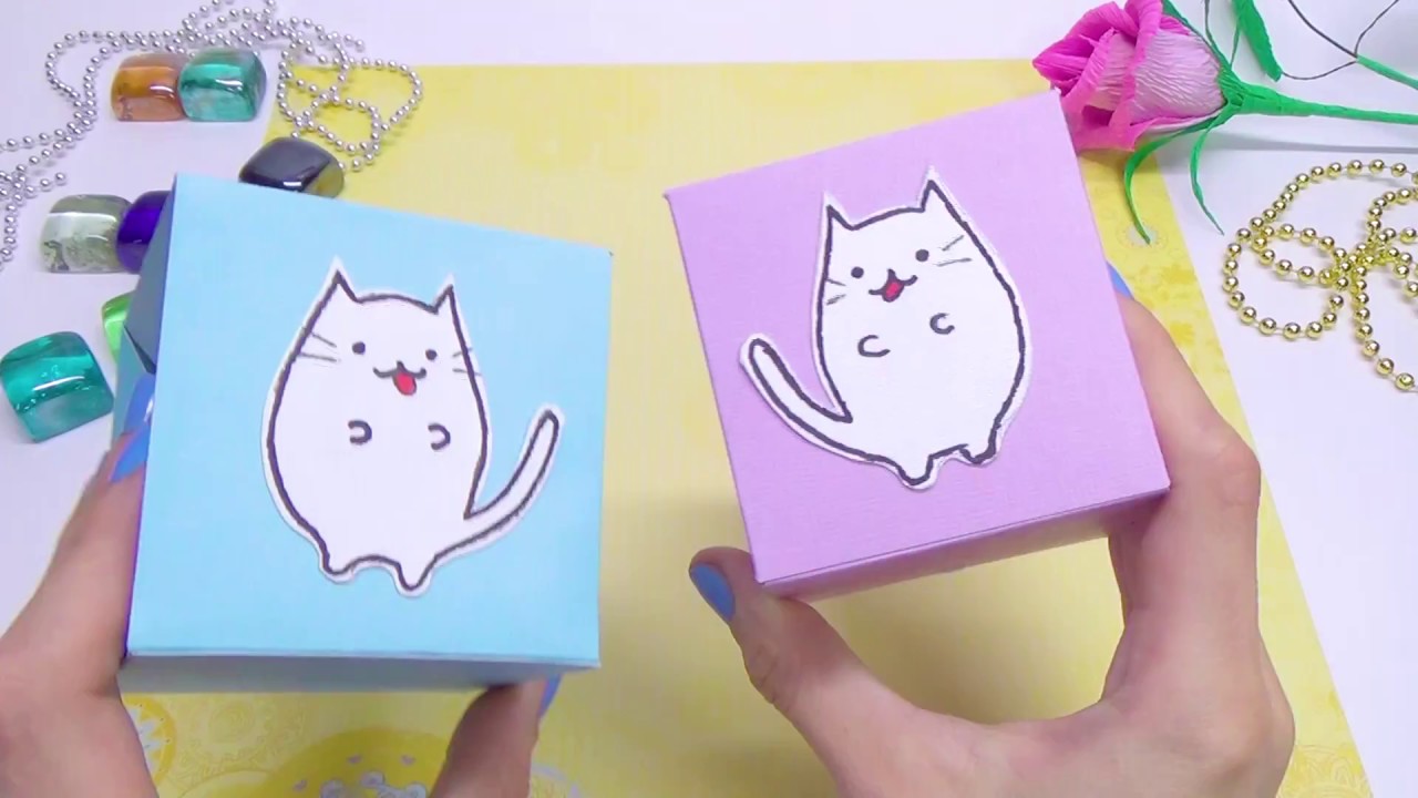 diy paper crafts idea. diy kawaii cat - easy paper toys. diy