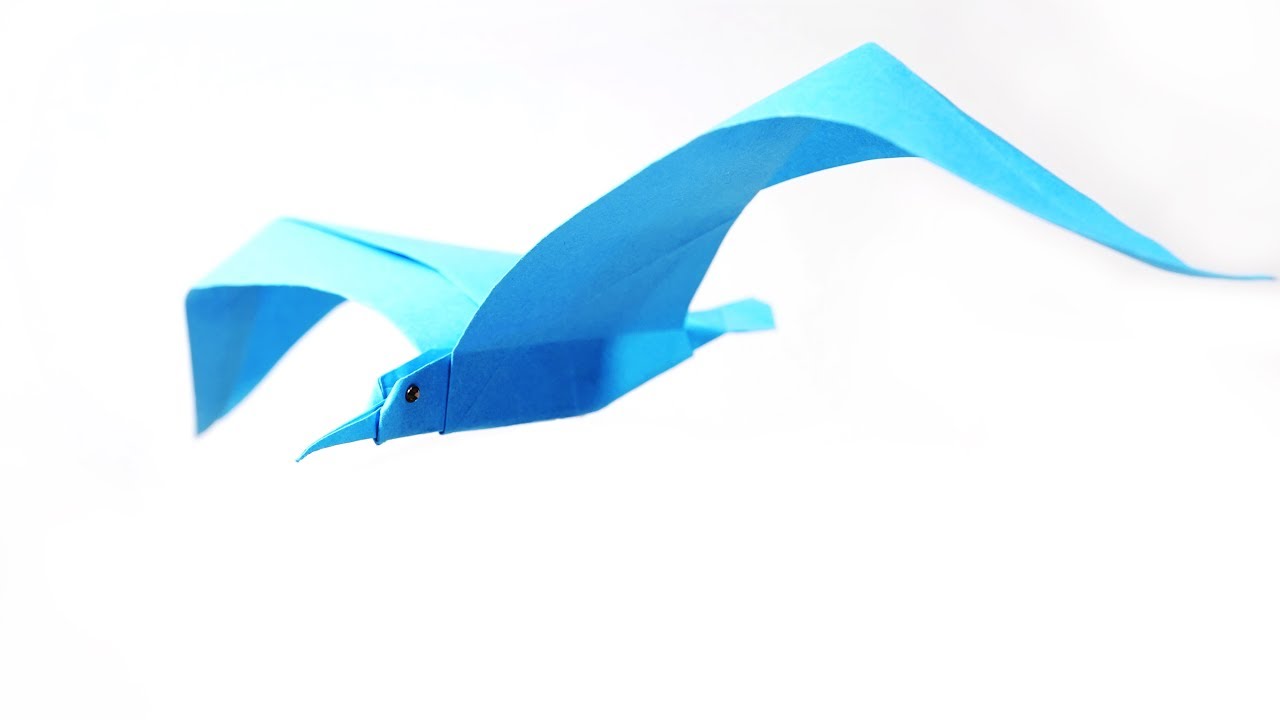 Origami Seagull (Riccardo Foschi) - Paper Folding / Papier Falten / 종이접기 - Paper Crafts 1101 おりがみ 