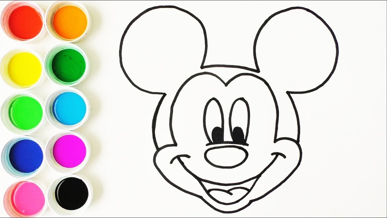 Dibuja y Colorea Mickey Mouse - Dibujos Para Niños - Learn Colors / FunKeep 