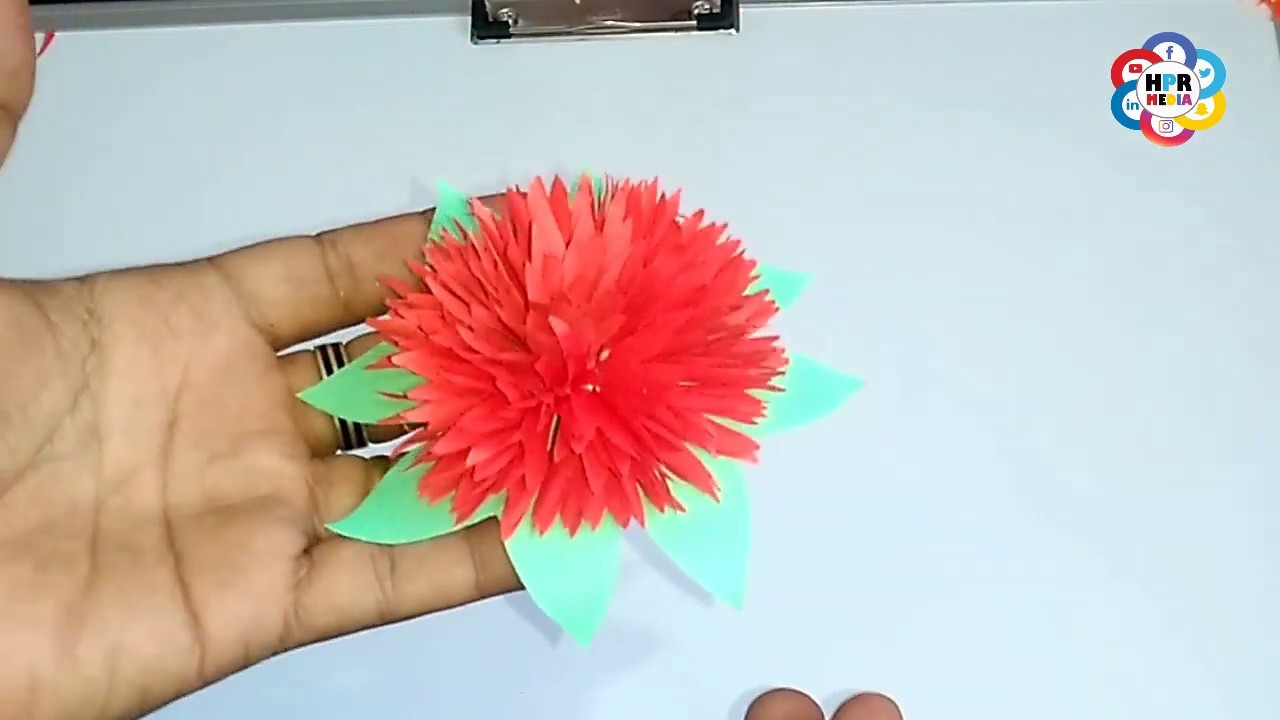 How to make paper flower easily |Paper Craft Idea's By HPR Media 1