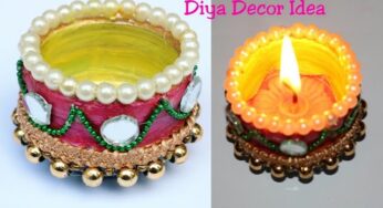 How to decorate diya at home/DIY easy diya decoration ideas for diwali/ diwali decoration ideas