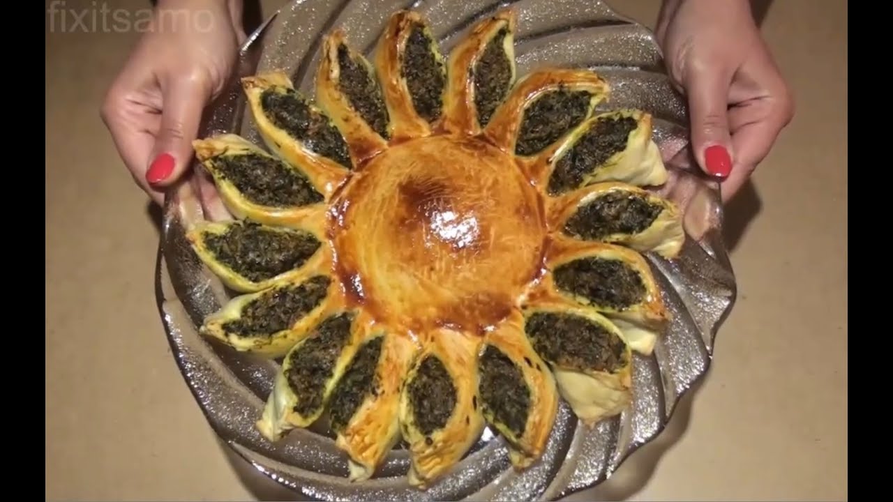 Spinach Pie Recipe - How to make a Sun Shaped Pie 