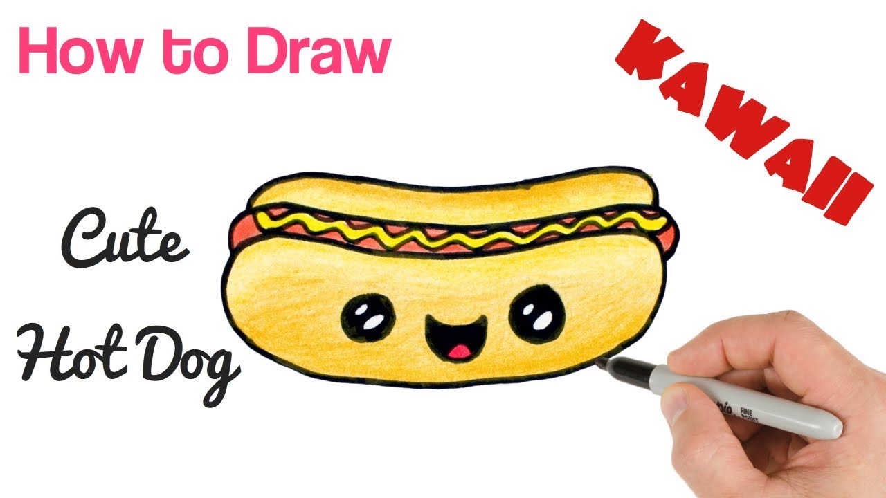 How To Draw Hot Dog Easy - kawaii hot dog roblox