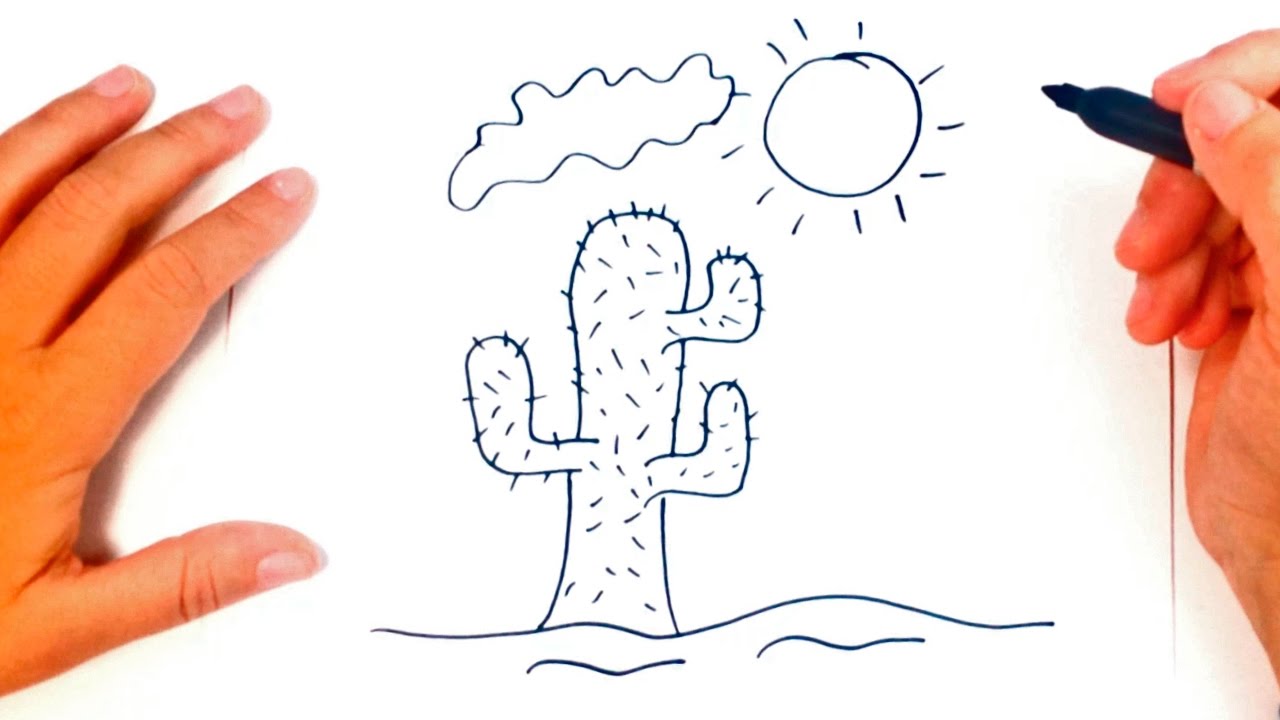How to draw a Desert for kids | Desert Drawing Lesson Step by Step 
