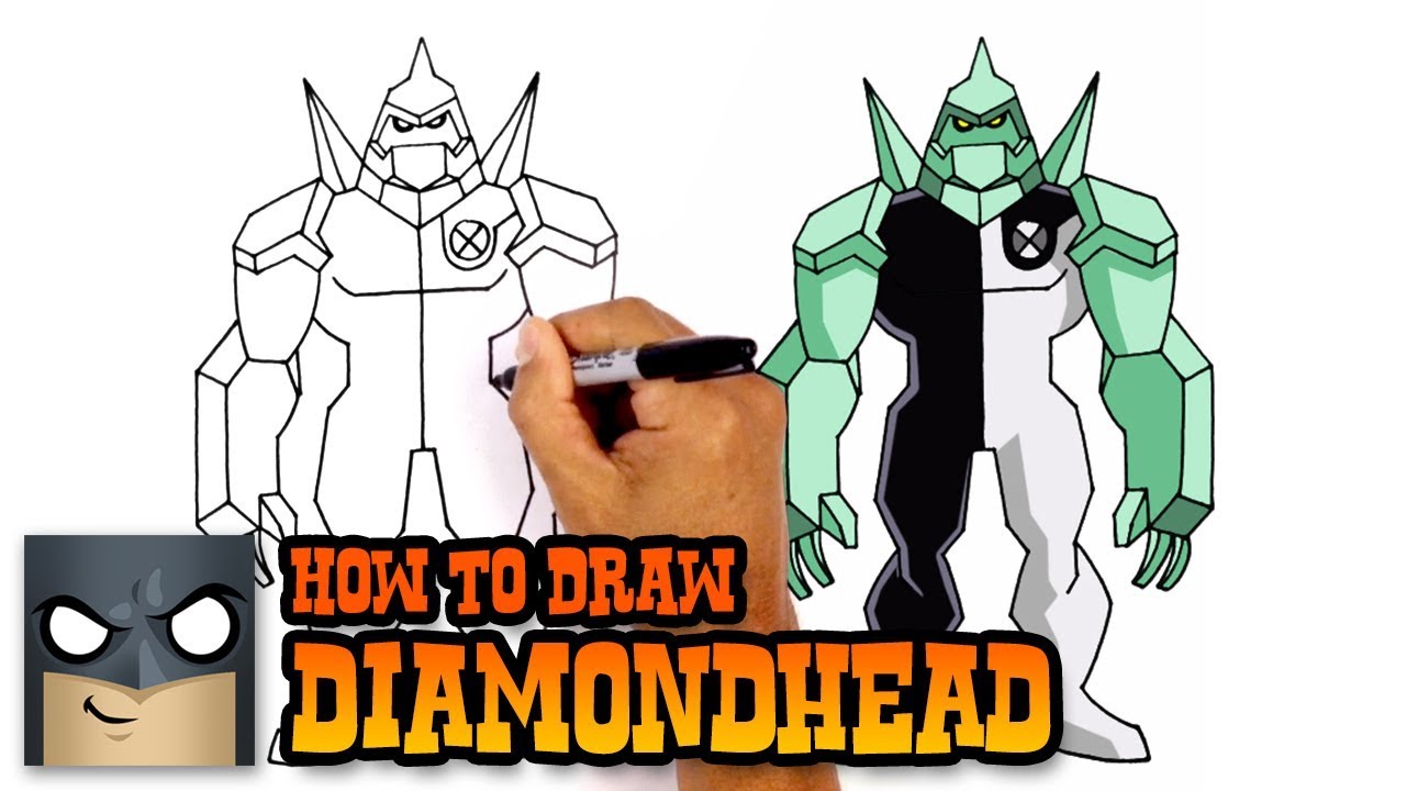 How to Draw Ben 10 | Diamondhead 