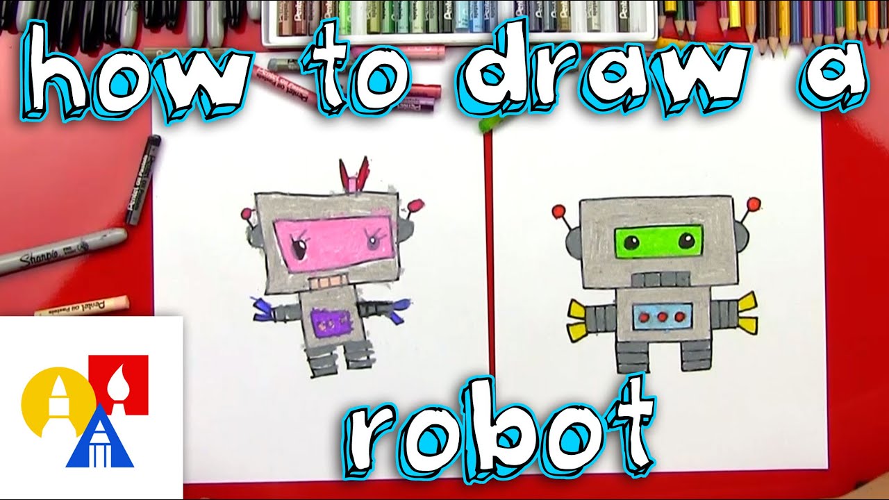 How To Draw A Cartoon Robot - robot piggy roblox drawing