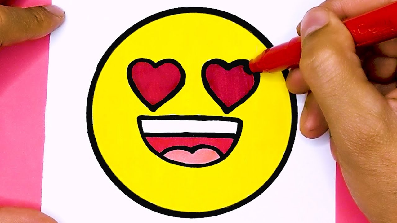 HOW TO DRAW IN LOVE EMOJI, DRAW CUTE THINGS 