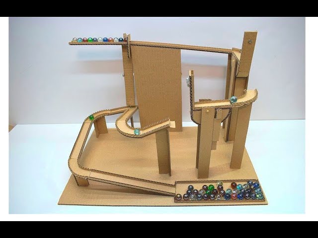 How to make Marble Run from Cardboard Board Game Marble Labyrinth from Cardboard 
