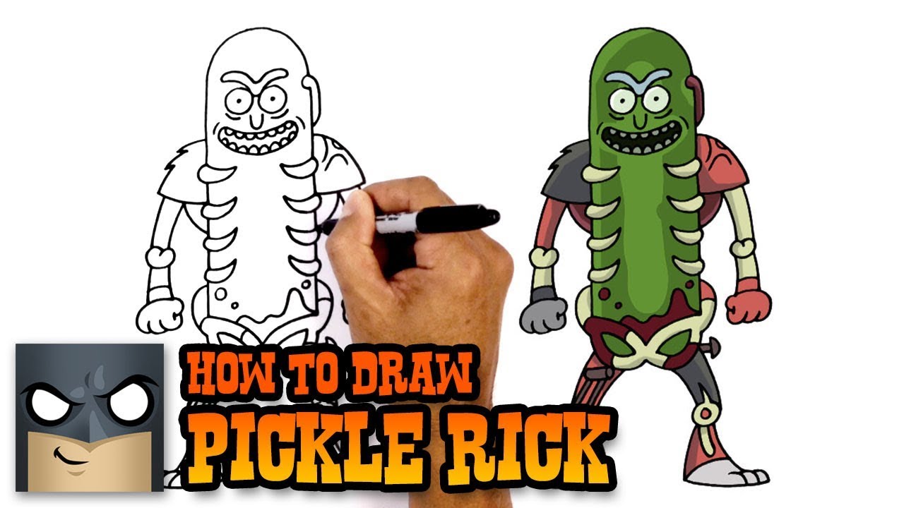 How to Draw Pickle Rick | Rick and Morty 