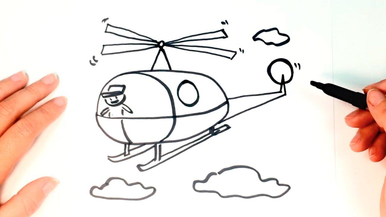 How to draw a Helicopter for kids | Helicopter Drawing Lesson Step by Step 