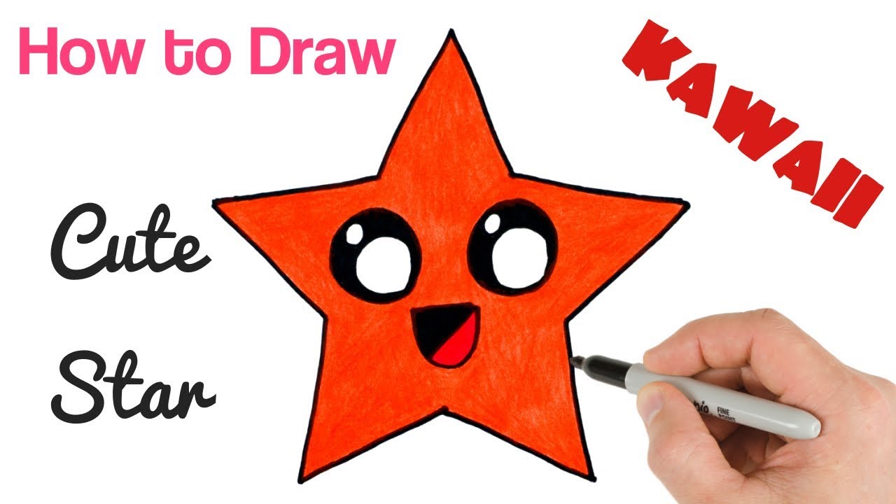 How to Draw a Star Cute and Cartoon | Super easy art tutorial for beginners 