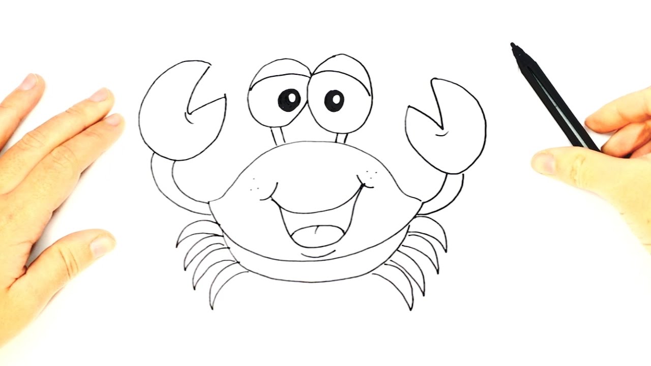How to draw a Crab for Kids | Crab Easy Draw Tutorial 