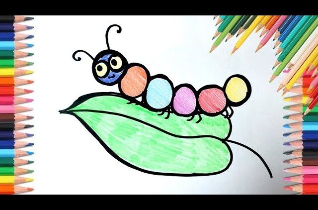 Easy Caterpillar Drawing And Coloring For Kids Step By Step - ezy ad roblox