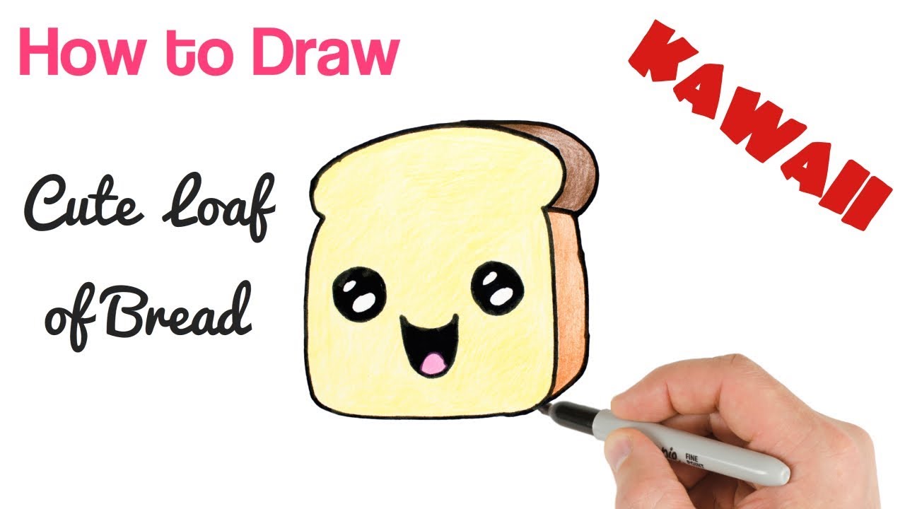 How to Draw Loaf of Bread step by step 