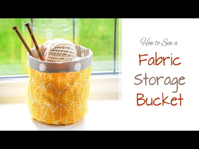 DIY FABRIC BUCKETS | How to Make Round Storage Baskets | Quick & Simple SEWING Project 