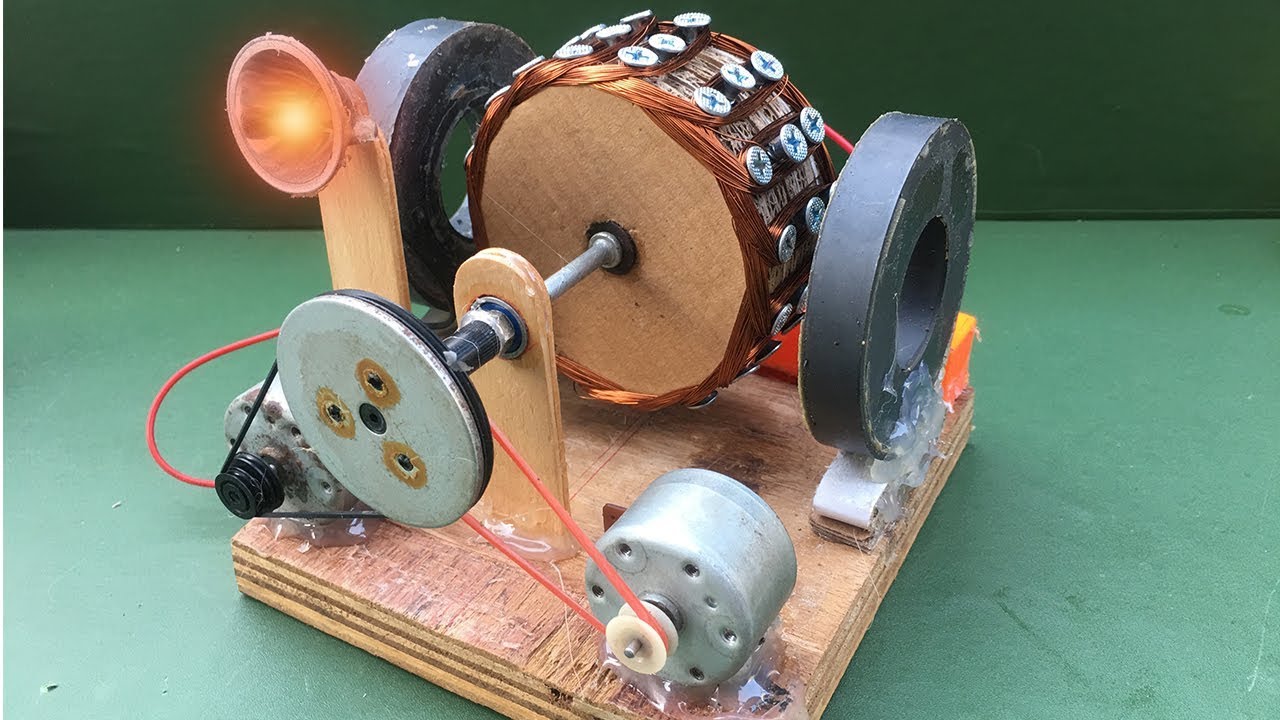 How to Make Free Energy Generator using Powerful DC Motor - Experiment at Homemade 1
