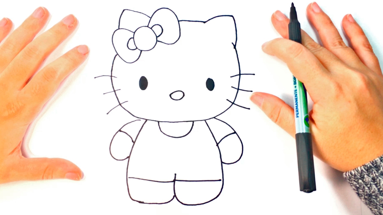 How To Draw Hello Kitty Hello Kitty Easy Draw Tutorial