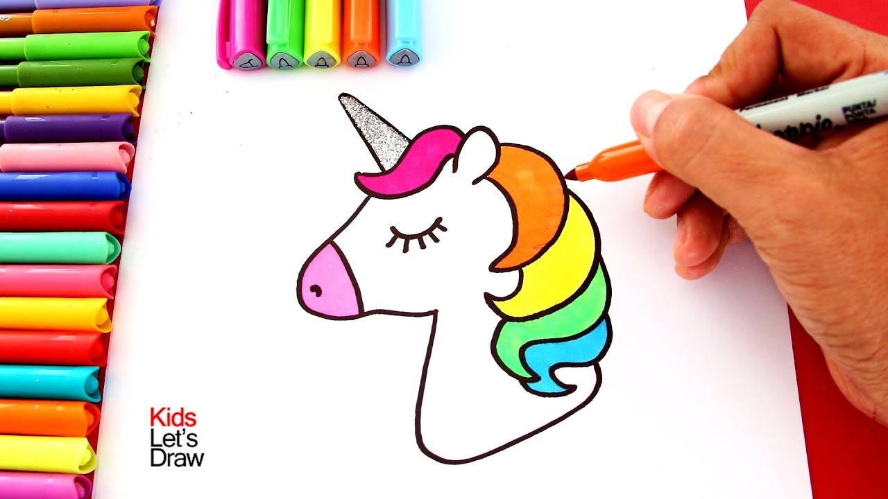 Una forma fácil de dibujar y pintar un UNICORNIO usando marcadores