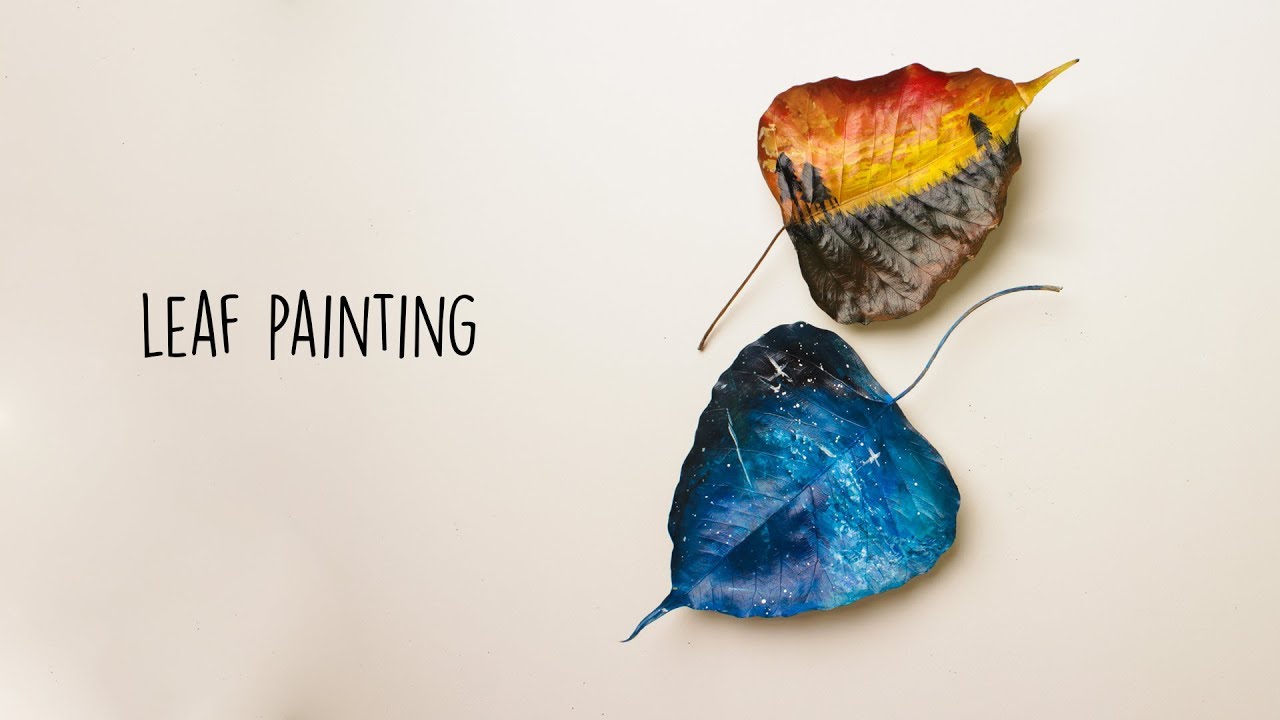 Leaf Painting | Leaf Art Painting 