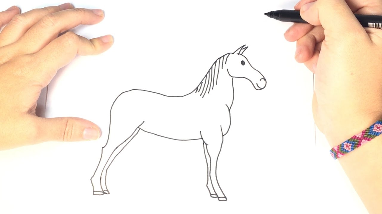 how to draw a Horse for Kids 