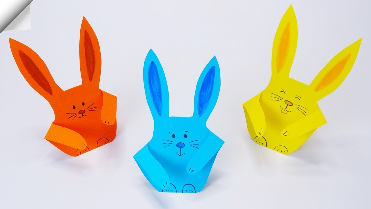 Paper RABBIT | Paper Crafts for Kids | Easy paper rabbit 2