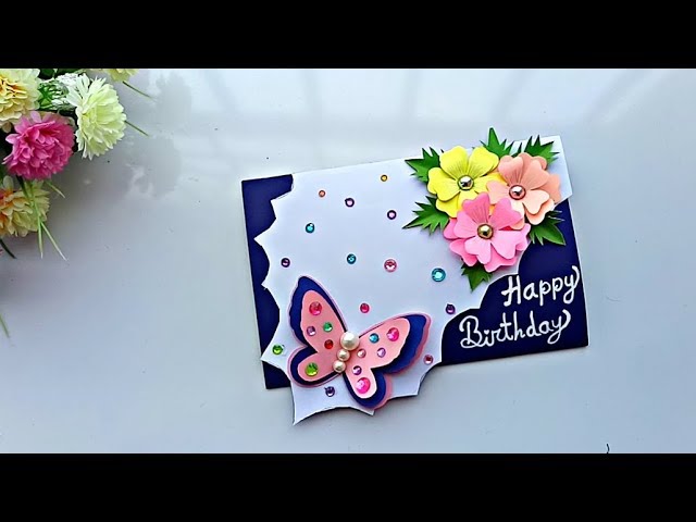 Beautiful Handmade Birthday card//Birthday card idea. 