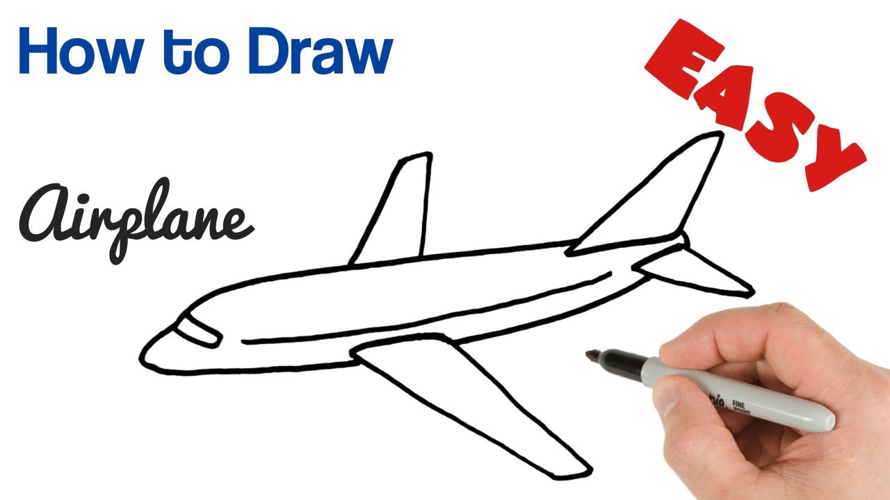 how to draw simple 1920 airplanes