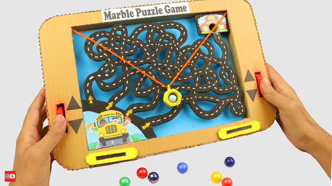 How to Make Marble Puzzle Game from Cardboard 