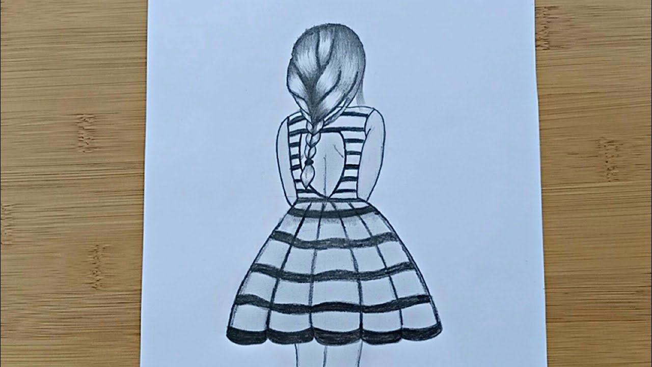 girl with beautiful dress