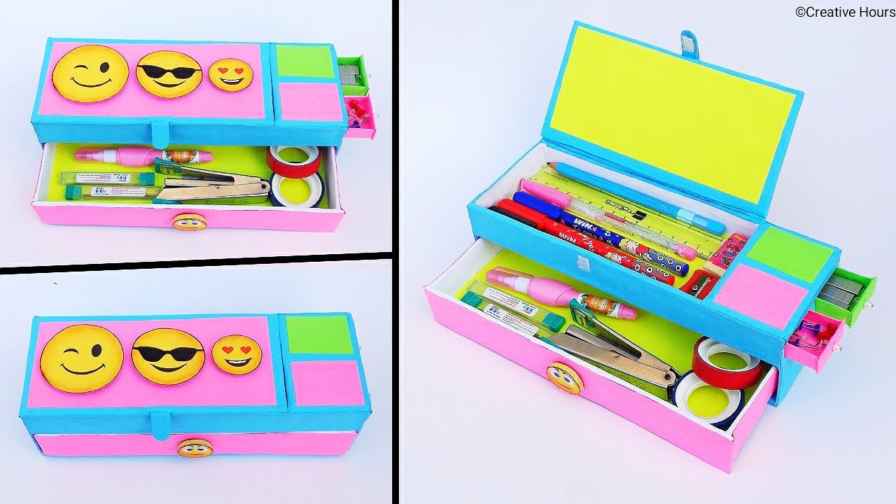 DIY Pencil Case/How to make Pencil Box with waste cardboard & matchbox/Best out of waste 