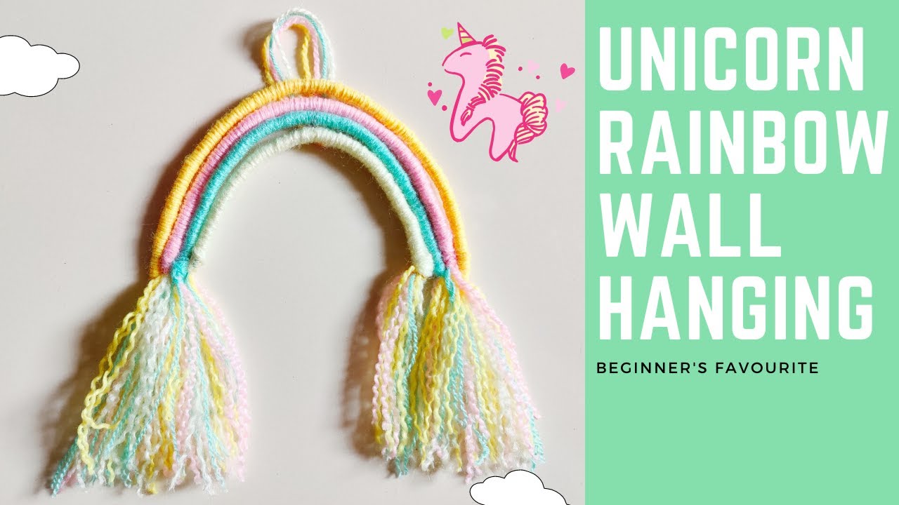 Unicorn Rainbow Wall Hanging - No sew, no crochet, no knitting, just Wrapping 