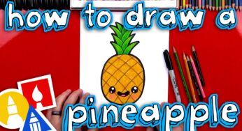 How To Draw A Cartoon Pineapple