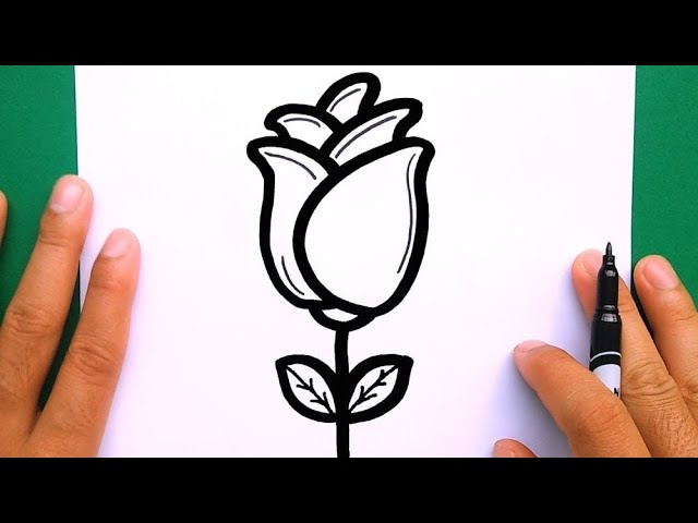 How to draw a rose, draw cute things 