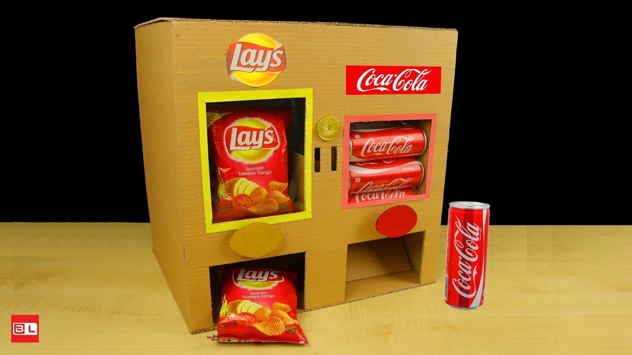 How to Make LAY'S Chips and Coca Cola Vending Machine 