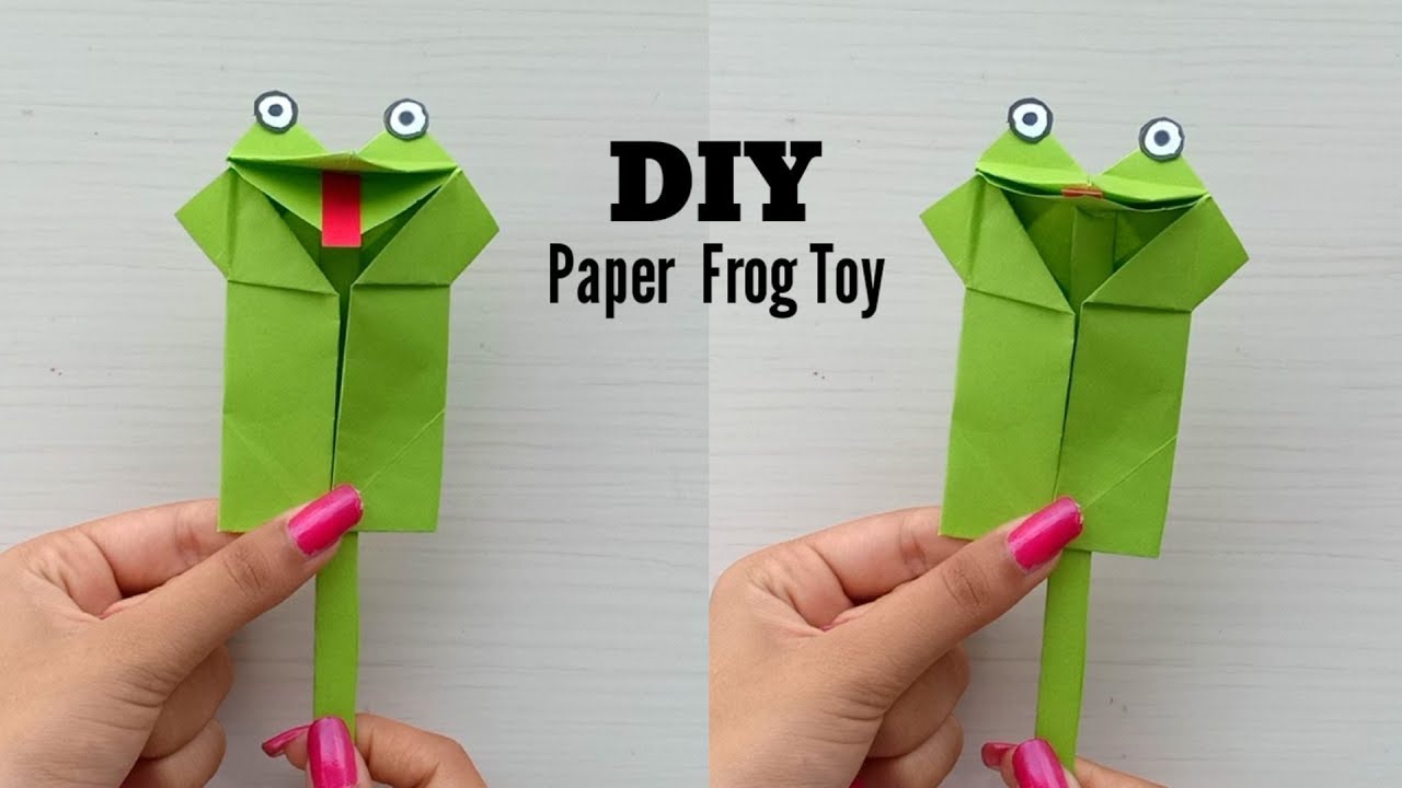 Origami frog /Origami Moving Paper frog Toys | Origami craft / origami craft with paper 