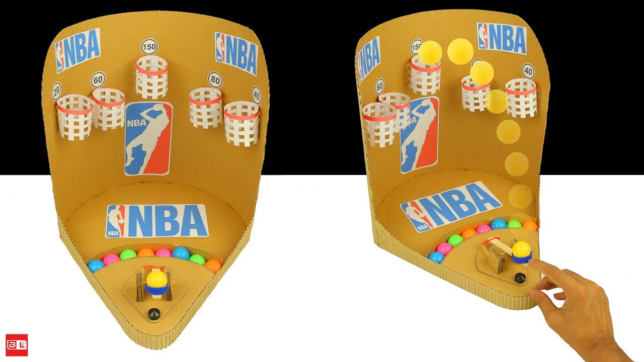 How to make NBA Basketball Board Game using Cardboard 