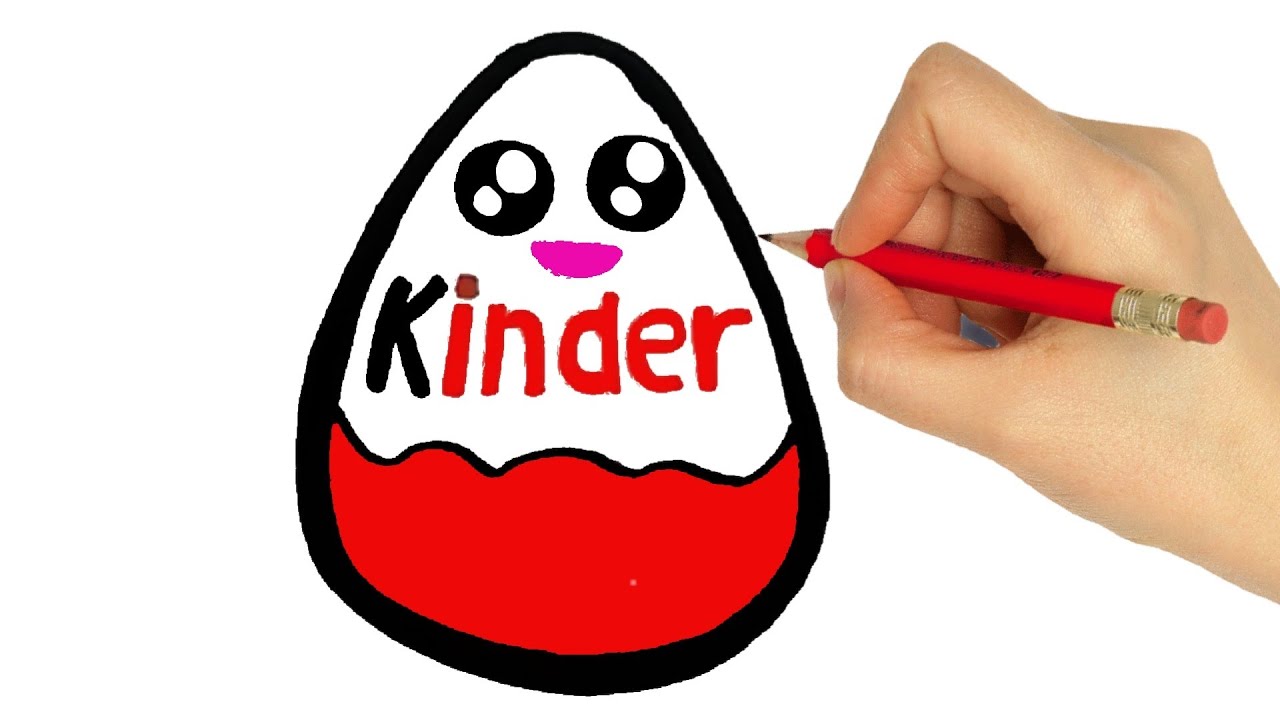 how to draw a kinder - drawing chocolate kawaii 