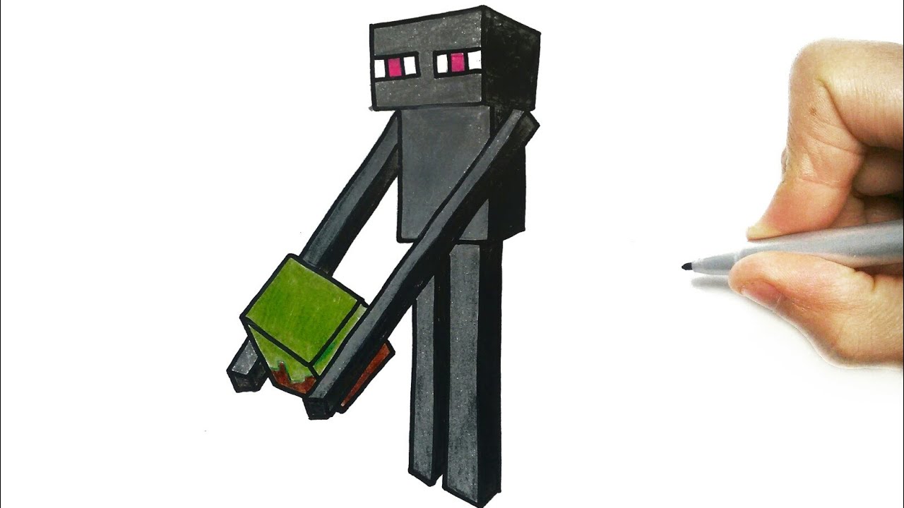 HOW TO DRAW ENDERMAN STEP BY STEP 