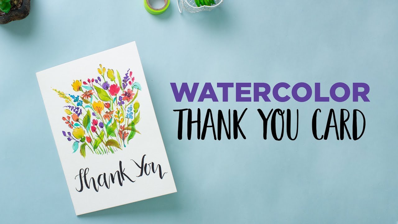 Water color Thank You Card | Greeting Card 
