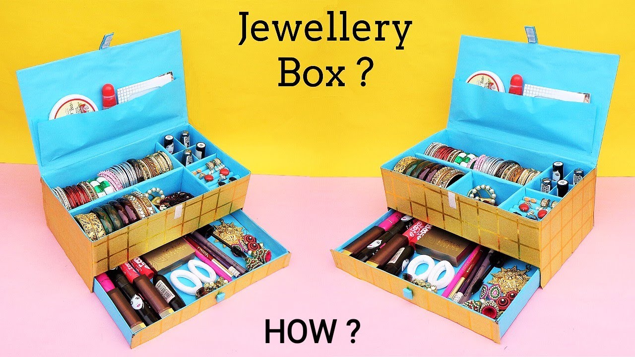 How to make Bangle Box at home with waste Shoebox | Best out of waste | DIY Jewellery Box 