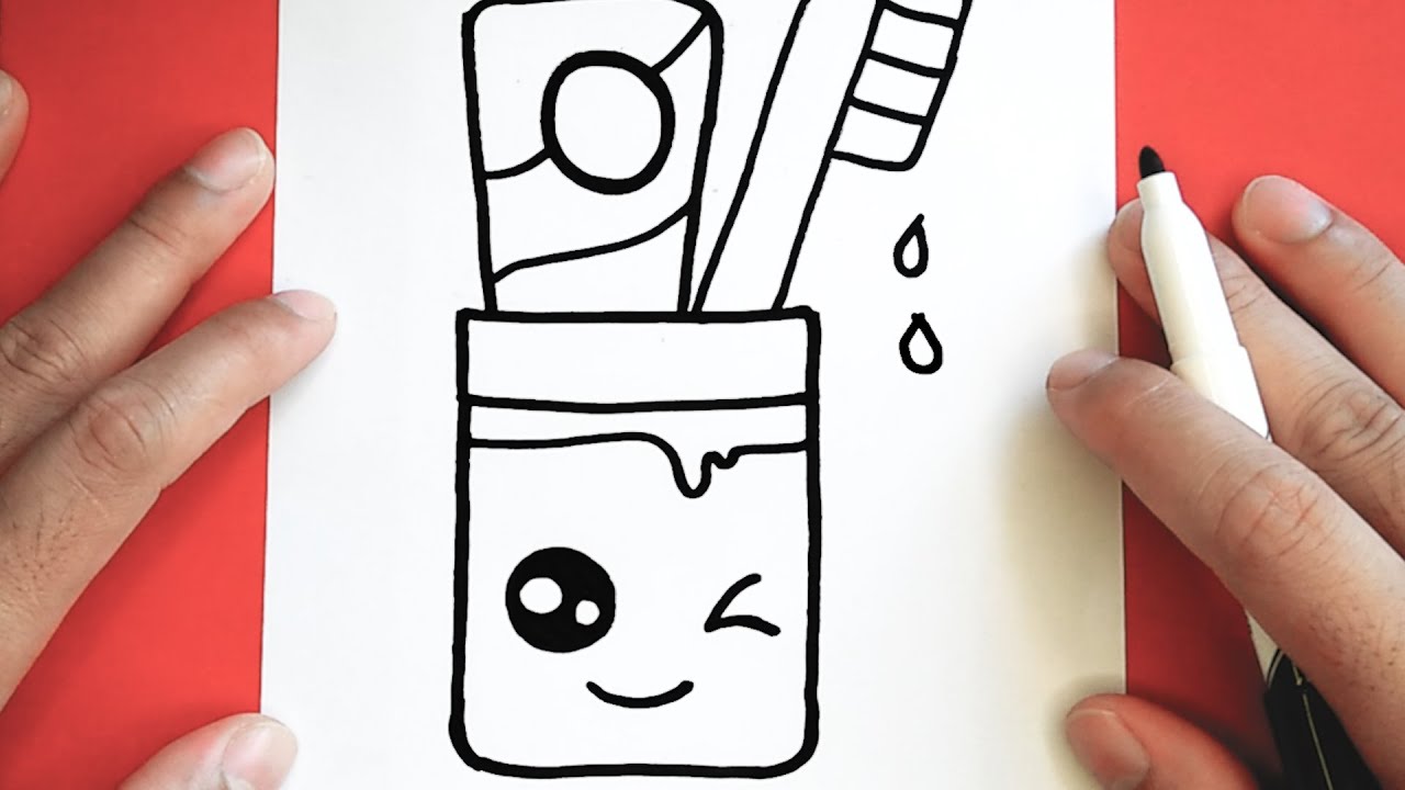 HOW TO DRAW CUTE TOOTHBRUSH 