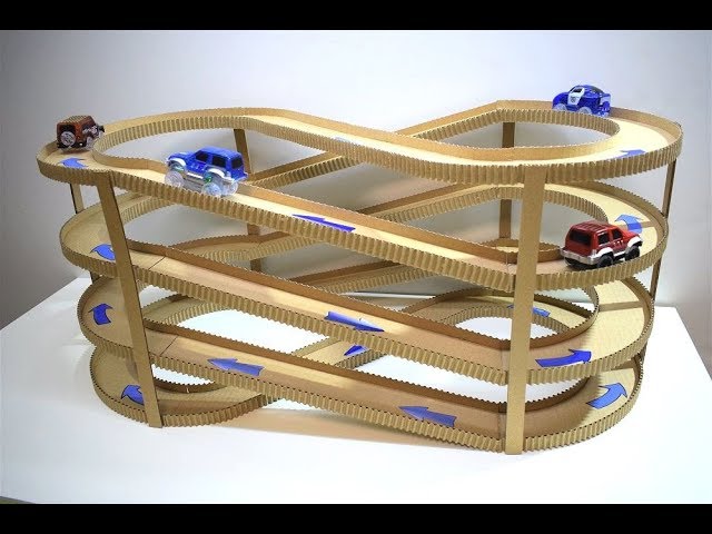 DIY Magic track with magic cars out of cardboard Track infinity from cardboard 