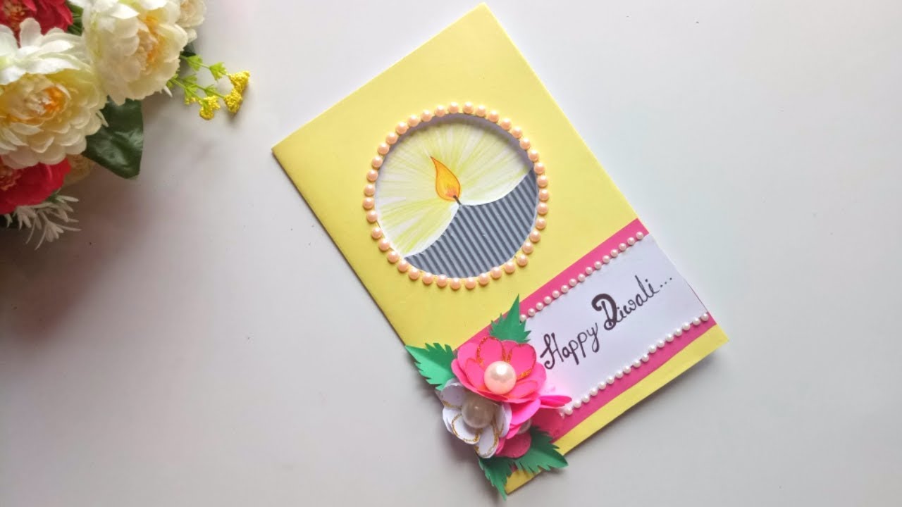 Handmade Diwali Card | Diwali card making idea 