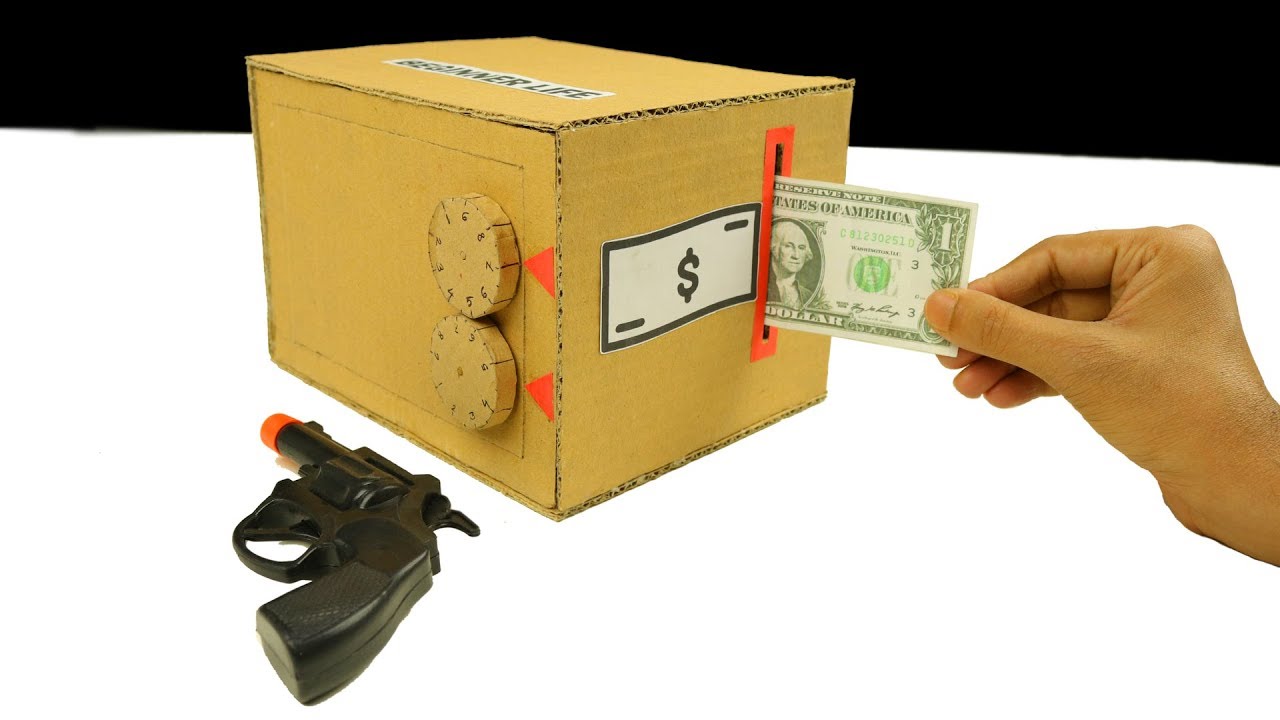 How to Build a Safe Keep Money and Gun - Digit Safe Lock Cardboard #2 